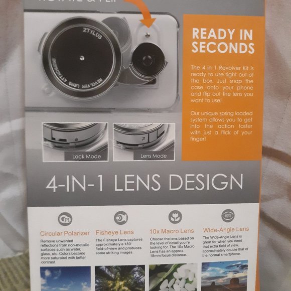 ( Listing # 29 ) NEW-4 -IN-1 -REVOLVER LENS DESIGN ( SMARTPHONE ) - Picture 4 of 6